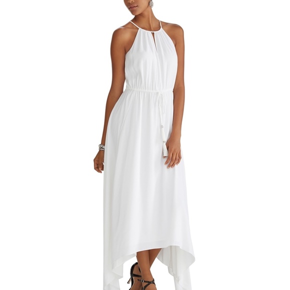 SLEEVELESS CUT-IN BLOUSON HIGH-LOW MAXI DRESS - - Picture 1 of 2